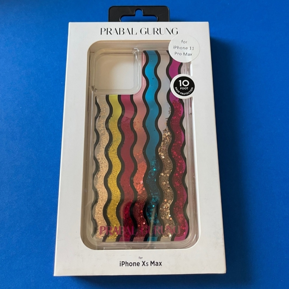 iPhone 11 Pro Max - Casemate Prabal Gurung Striped Case (LIQUID GLITTER)
